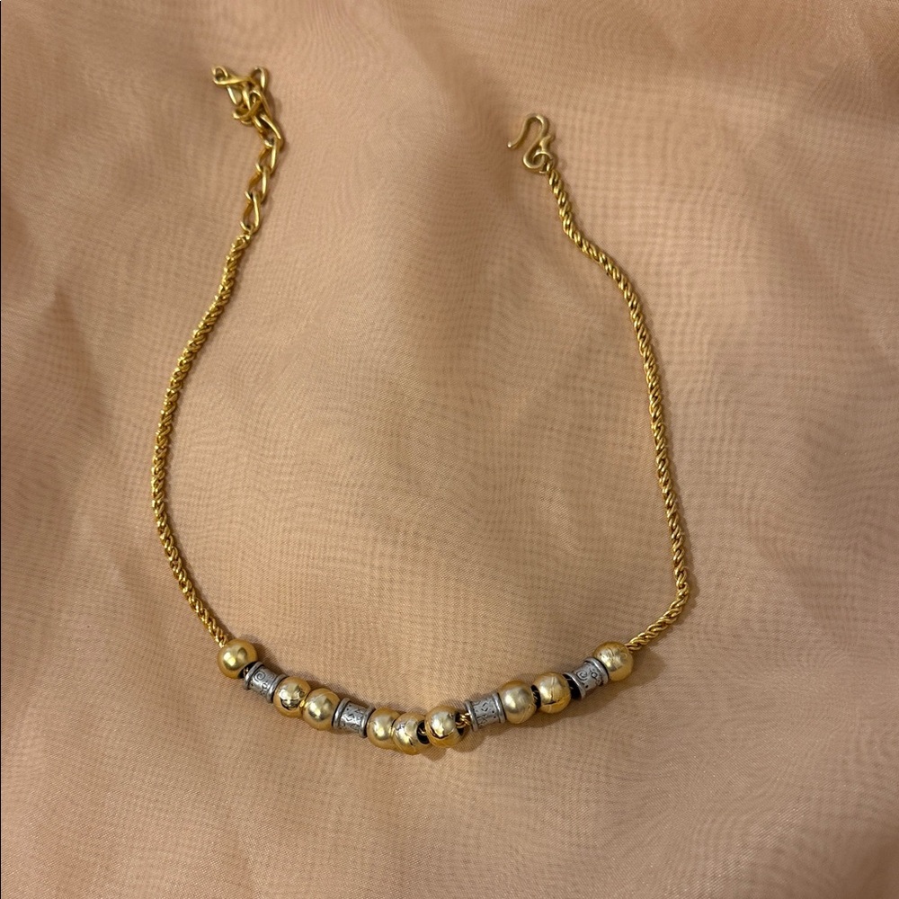 Liz Claiborne Vintage Gold and Silver Bead Necklace